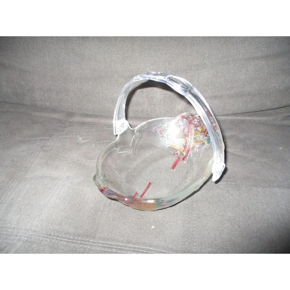 Festive Bells Basket Handle by‎ Mikasa Christmas Holiday glass resin